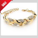 Braided Gold Leaf Bracelet