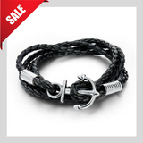 Genuine Leather Anchor Bracelet