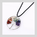 Precious Tree Stone Pendant Necklace