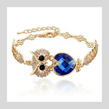 Gold Owl Crystal Bracelet