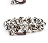 Ancient Silver Prayer Beads Bracelet