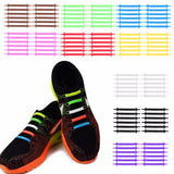 Unisex Athletic No Tie Elastic Silicone Shoelaces