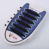 Unisex Athletic No Tie Elastic Silicone Shoelaces