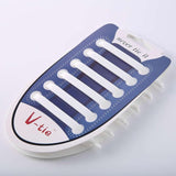 Unisex Athletic No Tie Elastic Silicone Shoelaces