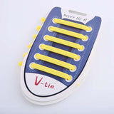 Unisex Athletic No Tie Elastic Silicone Shoelaces