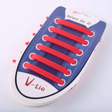 Unisex Athletic No Tie Elastic Silicone Shoelaces