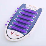 Unisex Athletic No Tie Elastic Silicone Shoelaces