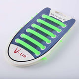 Unisex Athletic No Tie Elastic Silicone Shoelaces