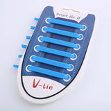 Unisex Athletic No Tie Elastic Silicone Shoelaces