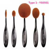 Oval Makeup Brush Set