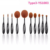 Oval Makeup Brush Set