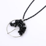 Precious Tree Stone Pendant Necklace