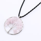 Precious Tree Stone Pendant Necklace
