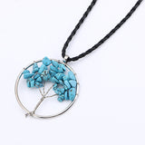 Precious Tree Stone Pendant Necklace