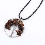 Precious Tree Stone Pendant Necklace
