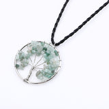 Precious Tree Stone Pendant Necklace