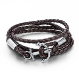 Genuine Leather Anchor Bracelet