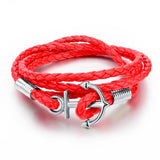 Genuine Leather Anchor Bracelet