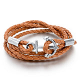 Genuine Leather Anchor Bracelet