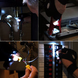 Fingerless Glove with LED Flashlight