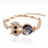 Gold Owl Crystal Bracelet