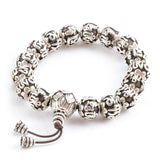 Ancient Silver Prayer Beads Bracelet